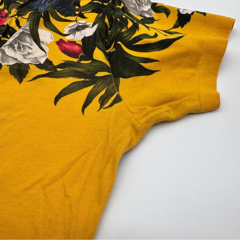 ZARA Men’s Floral Rose Yellow T-Shirt - Picture 9 of 12